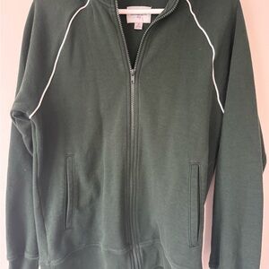 Dark Green Zip-Up Jacket